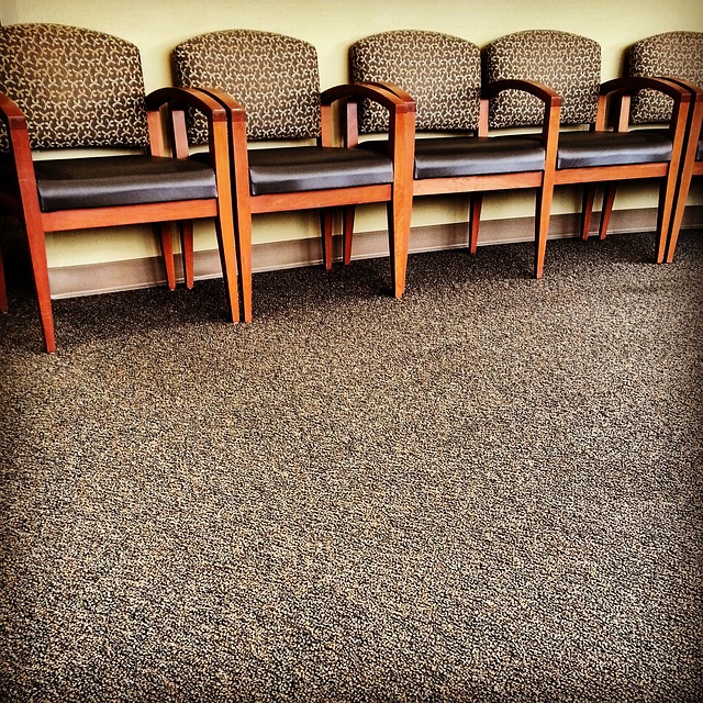 carpeted waiting room in office