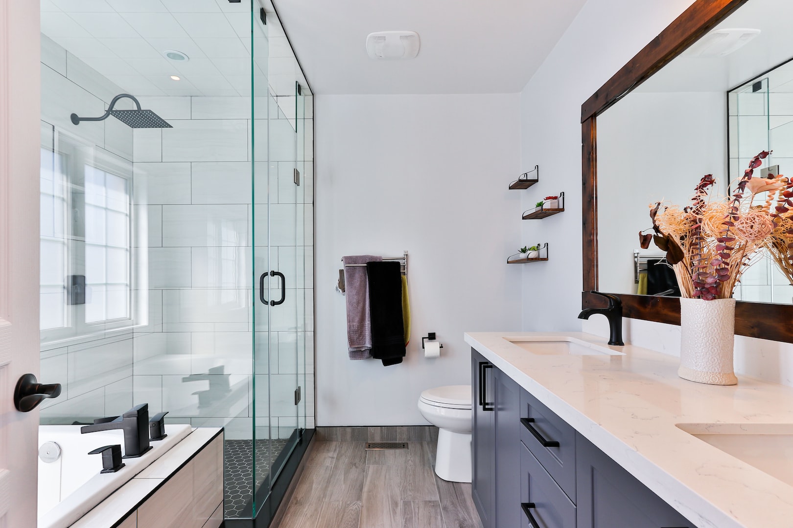 bathroom with glass shower