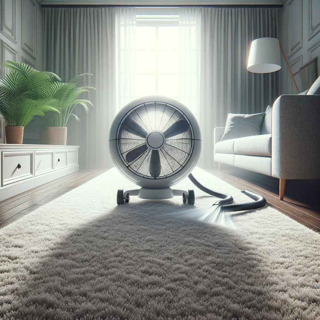 fan to dry carpet