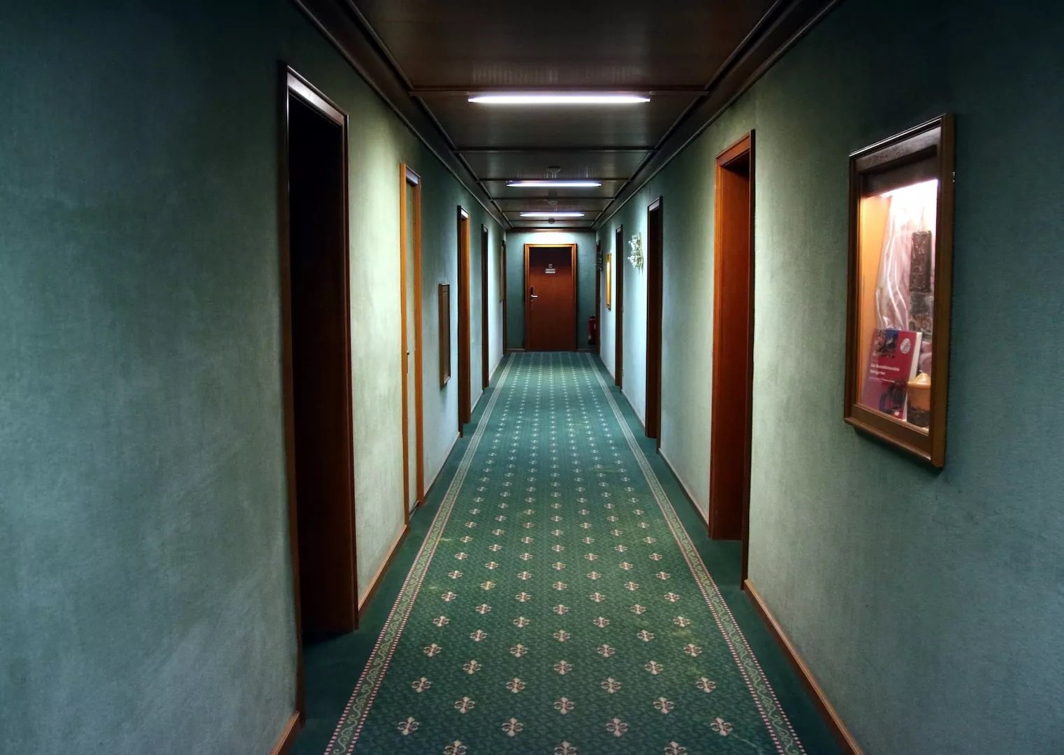 carpeted hallway