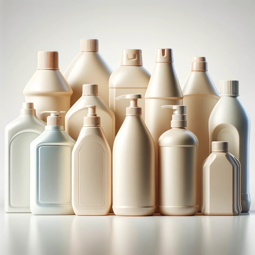 assortment of solution bottles