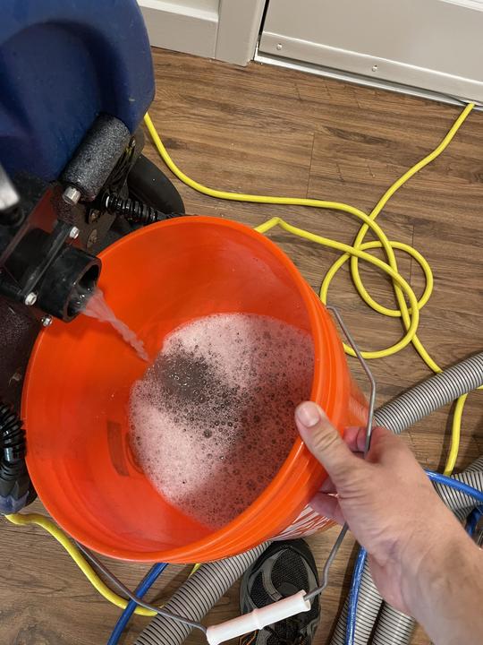 Emptying Dirty water after Carpet Clean