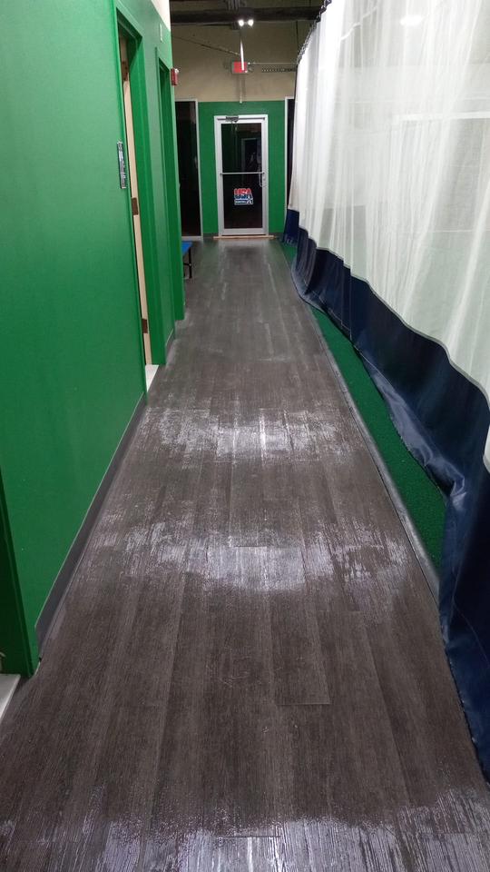 Mopped School Laminate Floor